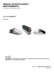 Panasonic PAW-FC4A-D010L Manual De Instalación Y Mantenimiento