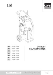 GYS DUST SELF EXTRACTOR Manual De Instrucciones