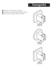 Hansgrohe FixFit S 268881 Serie Instrucciones De Montaje / Manejo / Garantía