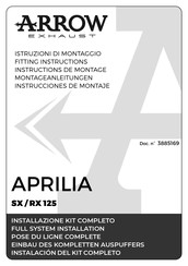 Arrow EXHAUST APRILIA SX 125 Instrucciones De Montaje