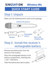 Singsation Wireless Mic Guia De Inicio Rapido