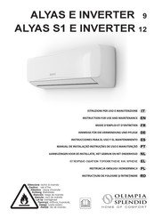 Olimpia splendid ALYAS E INVERTER 12 Instrucciones Para El Uso Y El Mantenimiento