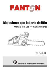 Fanton RLC40HD Manual De Uso Y Mantenimiento