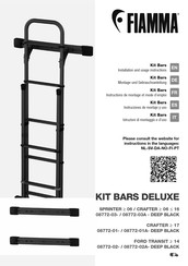 Fiamma KIT BARS DELUXE Instruciones De Montaje Y Uso