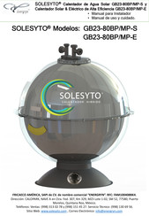 SOLESYTO GB23-80BP/MP-E Manual De Uso Y Cuidado