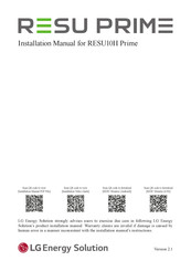 LG RESU10H Prime Manual De Instalación