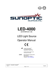 Sunoptic Surgical LED-4000 Manual Del Operador