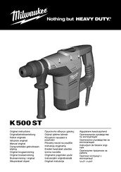 Milwaukee K 500 ST Manual Original