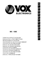 VOX electronics MX-1080 Manual Del Usuario