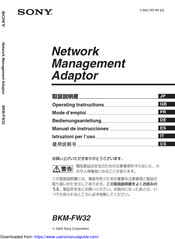 Sony BKM-FW32 Manual De Instrucciones