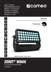 Cameo ZENIT W600 Manual De Usuario