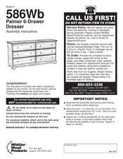 Whittier Wood Products Palmer 586Wb Instrucciones Para Armar