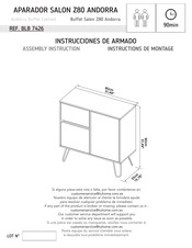 TUHOME Furniture Z80 ANDORRA Instrucciones De Armado