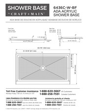 CRAFT+MAIN SHOWER BASE 6436C-W-BF Manual De Instrucciones