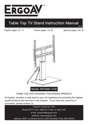 ErgoAV ERTSM2-01B Manual De Instrucciones