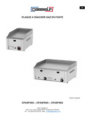 Casselin CPASF90G Manual De Instrucciones