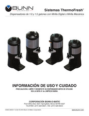 Bunn ThermoFresh Manual De Uso Y Cuidado