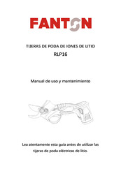 Fanton RLP16 Manual De Uso Y Mantenimiento