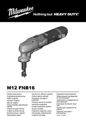 Milwaukee M12 FNB16 Manual Original