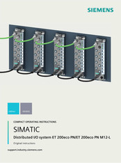 Siemens SIMATIC ET 200eco PN Instrucciones De Servicio Resumidas