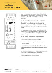 HATO 7252 Instrucciones De Instalación