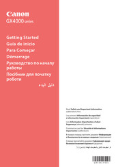 Canon GX4000 Serie Guía De Inicio