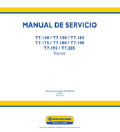 New Holland T7.140 Manual De Servicio