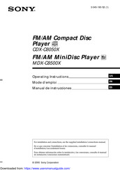Sony CDX-C8050X Manual De Instrucciones
