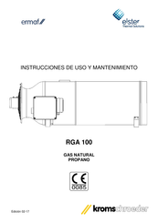 ermaf Elster RGA 100 Instrucciones De Uso Y Mantenimiento