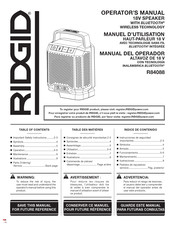 RIDGID R84088 Manual Del Operador