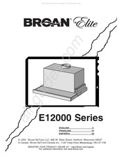 Broan Elite E12000 Serie Manual Del Usuario