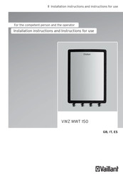 Vaillant VWZ MWT 150 Instrucciones De Instalacion Y De Uso