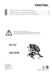 Festool KSC 60 EB Manual De Instrucciones Original