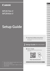 Canon i-SENSYS MF267dw II Guía De Configuración