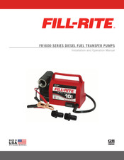 FILL-RITE FR1600 Serie Manual De Instalación Y Operación