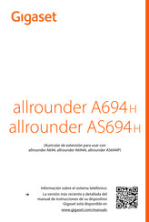 Gigaset allrounder A694 H Manual De Instrucciones