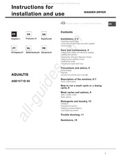 Hotpoint AQUALTIS AQD1071D 69 Instrucciones De Uso