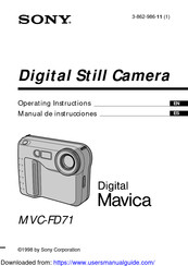 Sony Digital Mavica MVC-FD71 Manual De Instrucciones