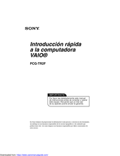 Sony VAIO PCG-TR2F Manual De Instrucciones