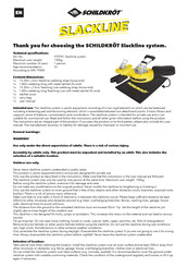 Schildkröt SLACKLINE Manual De Instrucciones