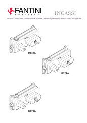 Fantini Rubinetti INCASSI D372A Manual De Instrucciones