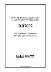 DEVA Broadcast DB7002 Manual De Instrucciones