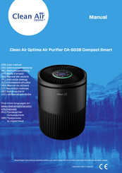 OPTIMA Clean Air Optima CA-503B Compact Smart Manual Del Usuario