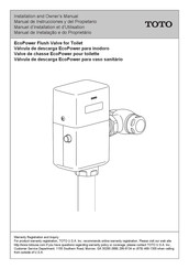 Toto TET6LB Manual De Instrucciones Y Del Propietario