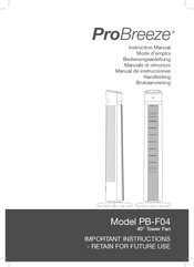 ProBreeze PB-F04 Manual De Instrucciones