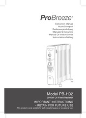 ProBreeze PB-H02 Manual De Instrucciones