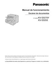 Panasonic KV-S5058 Manual De Funcionamiento