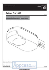 Pujol Spider Pro 1000 Instrucciones De Instalación Y Reglaje