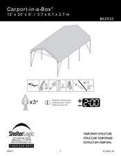 ShelterLogic Carport-in-a-Box 62635 Manual Del Usuario