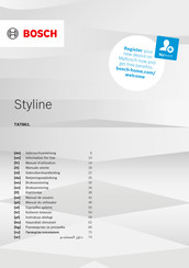 Bosch Styline TAT861 Serie Manual Del Usuario